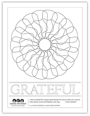 GRATEFUL COLORING PAGE