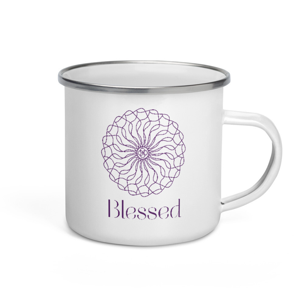 Blessed Spiral Enamel Mug