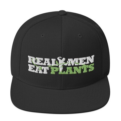 Real Men Eat Plants Logo - Hat Black
