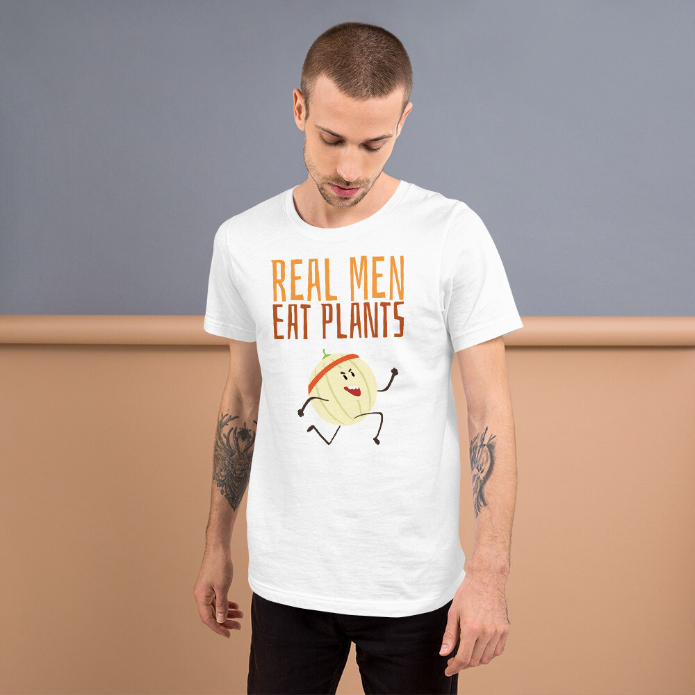 Real Men Eat Plants Cantaloupe - White Light Weight