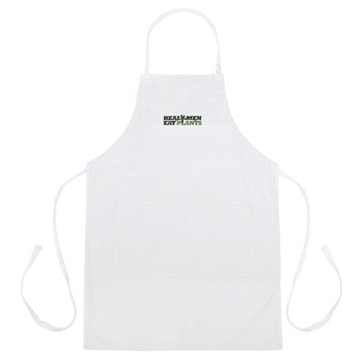 Real Men Eat Plants Apron - White