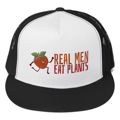 Real Men Eat Plants Trucker Hat - Peach
