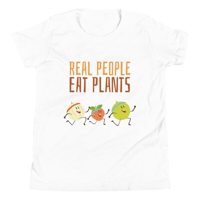 Real People Eat Plants Youth Short Sleeve T-Shirt