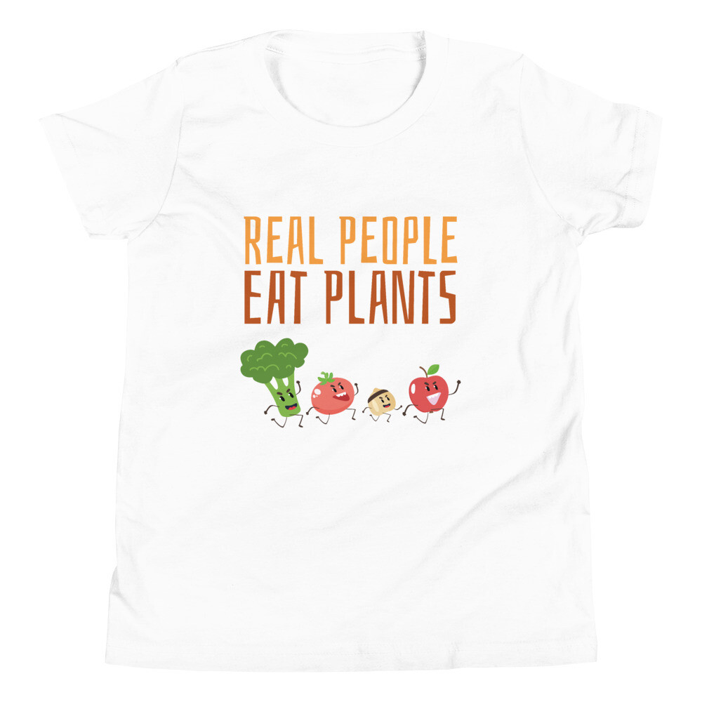 Real People Eat Plants Youth Short Sleeve T-Shirt All Veggies 