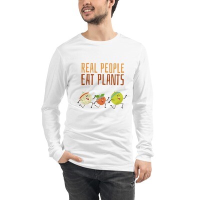Real People Eat Plants Unisex Long Sleeve Tee All Fruit 