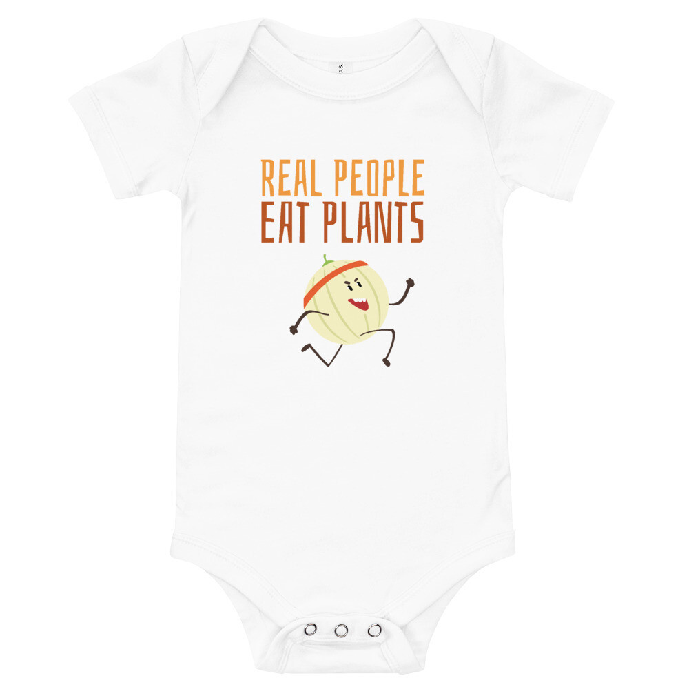 Real People Eat Plants Baby Bodysuits Cantaloupe 