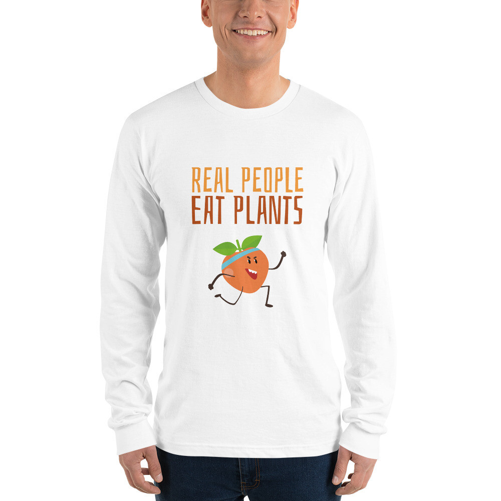 Real People Eat Plants Long sleeve t-shirt Peach 