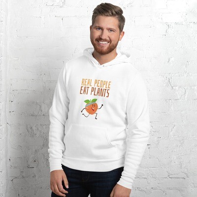 Real People Eat Plants Unisex hoodie Peach 