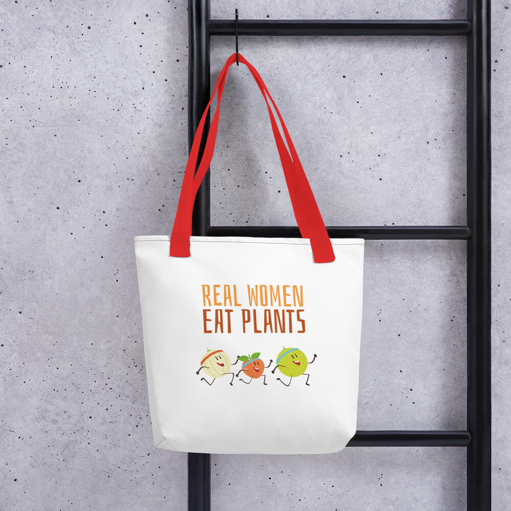 Real Women Eat Plants Tote Bag All Fruit