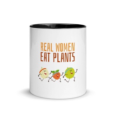 Real Women Eat Plants Mug with Color Inside All Fruit 