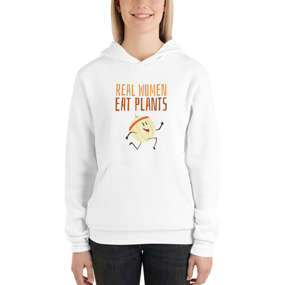 Real Women Eat Plants Unisex hoodie Cantaloupe 