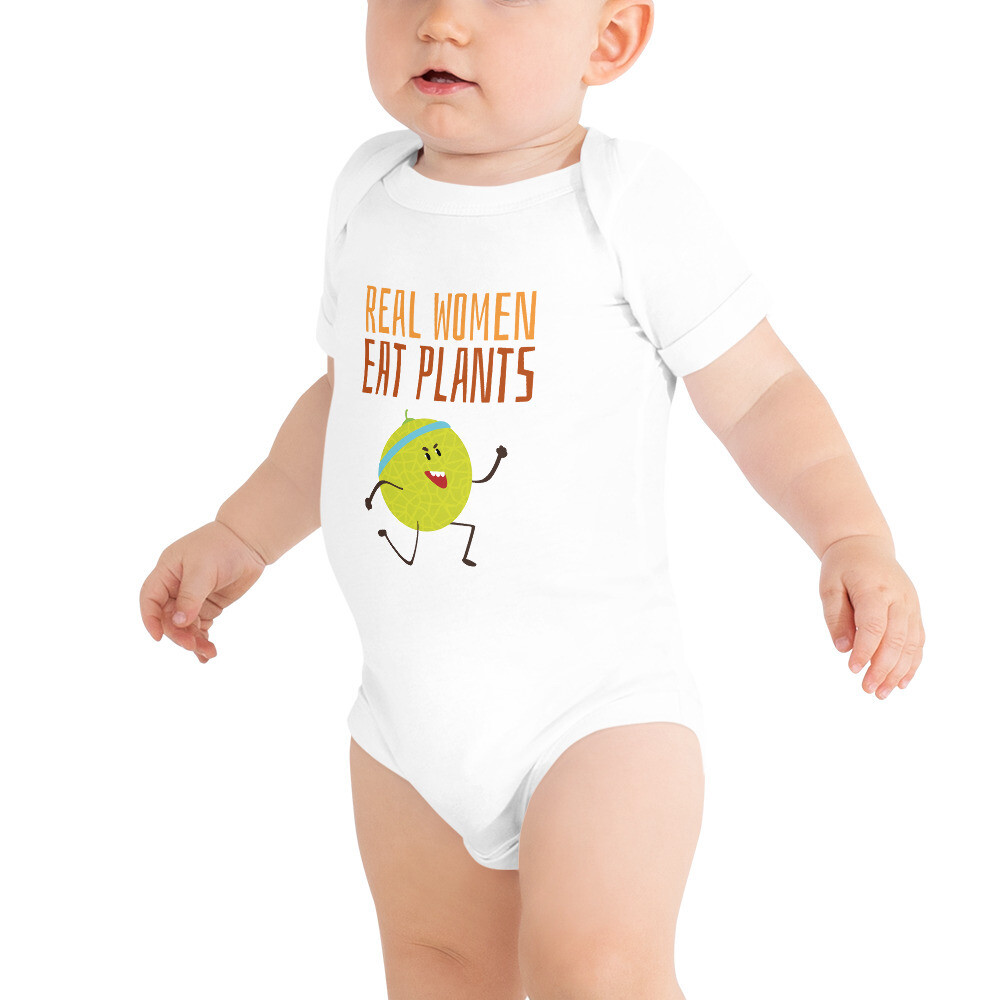 Real Women Eat Plants Baby Bodysuits Muskmelon 