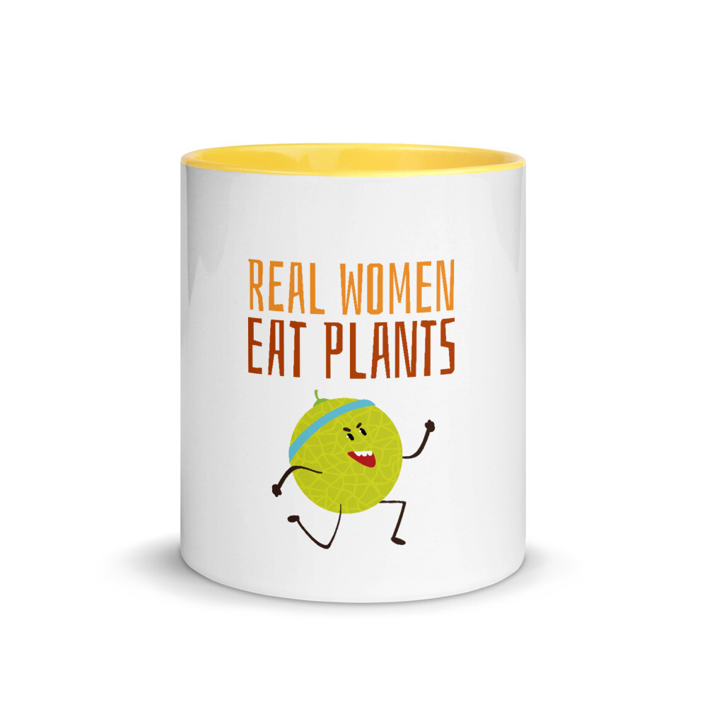 Real Women Eat Plants Mug with Color Inside Muskmelon