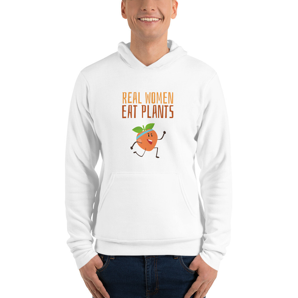 Real Women Eat Plants Unisex hoodie Peach 
