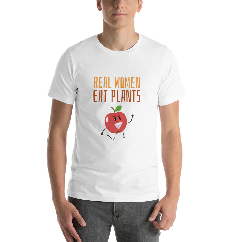 Real Women Eat Plants Short-Sleeve Unisex T-Shirt Apple 