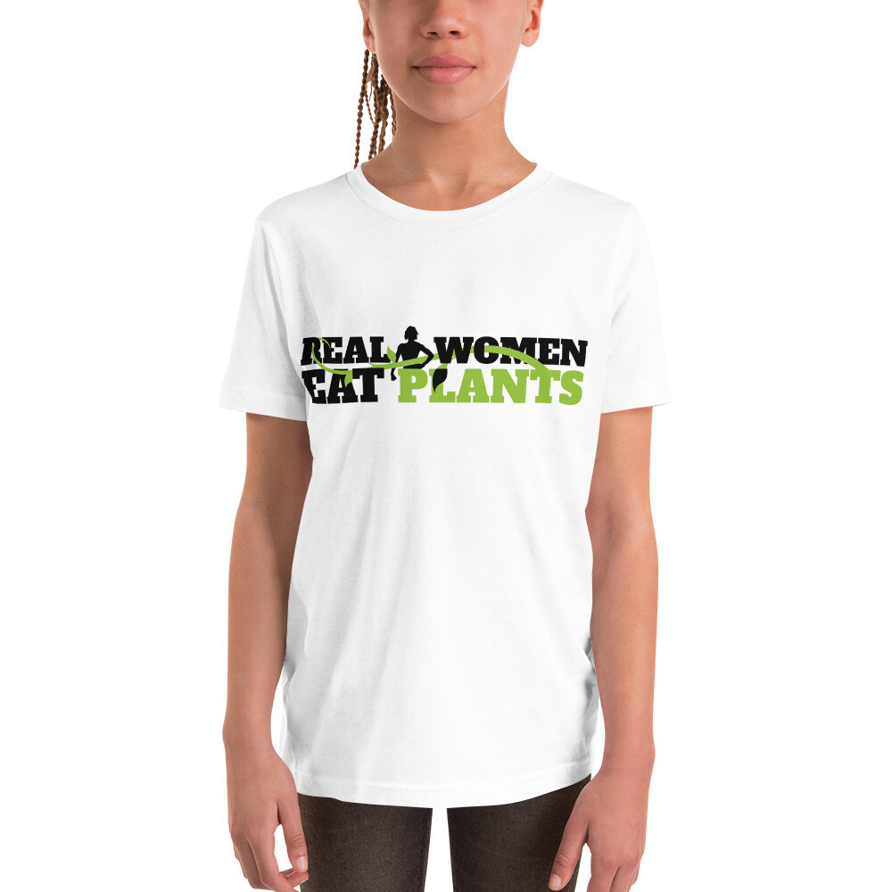 Real Women Eat Plants Youth Short Sleeve T-Shirt