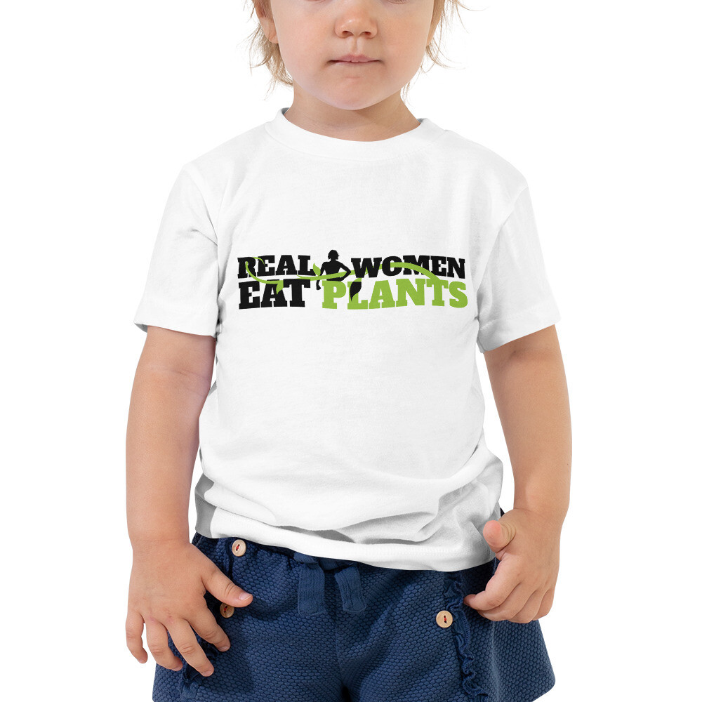 Real Women Eat Plants Toddler Short Sleeve Tee Logo