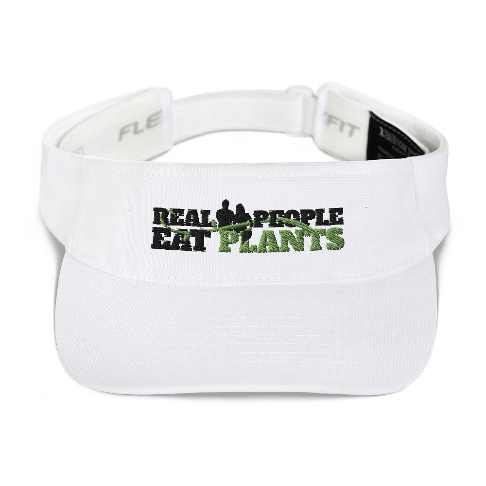 Real People Eat Plants Visor hat Logo