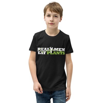 Real Men Eat Plants Youth Short Sleeve T-Shirt