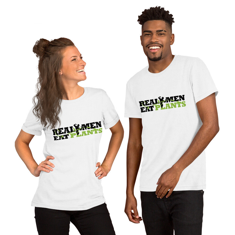 Real Men Eat Plants Short-Sleeve Unisex T-Shirt with Inside Logo
