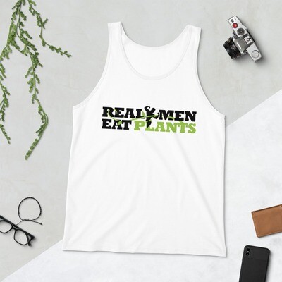 Real Men Eat Plants Unisex Tank Top with Inside Label 