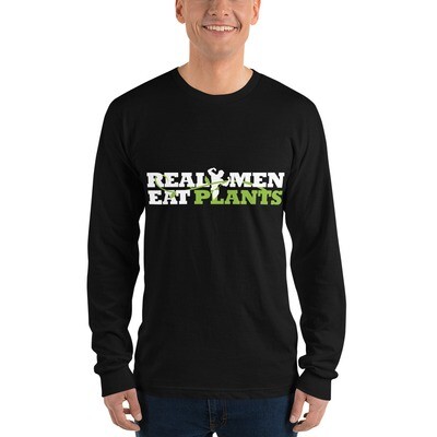 Real Men Eat Plants Long sleeve t-shirt with Outside Logo