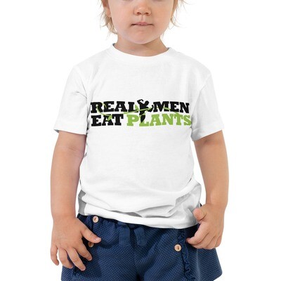 Real Men Eat Plants Toddler Short Sleeve Tee with Inside Logo