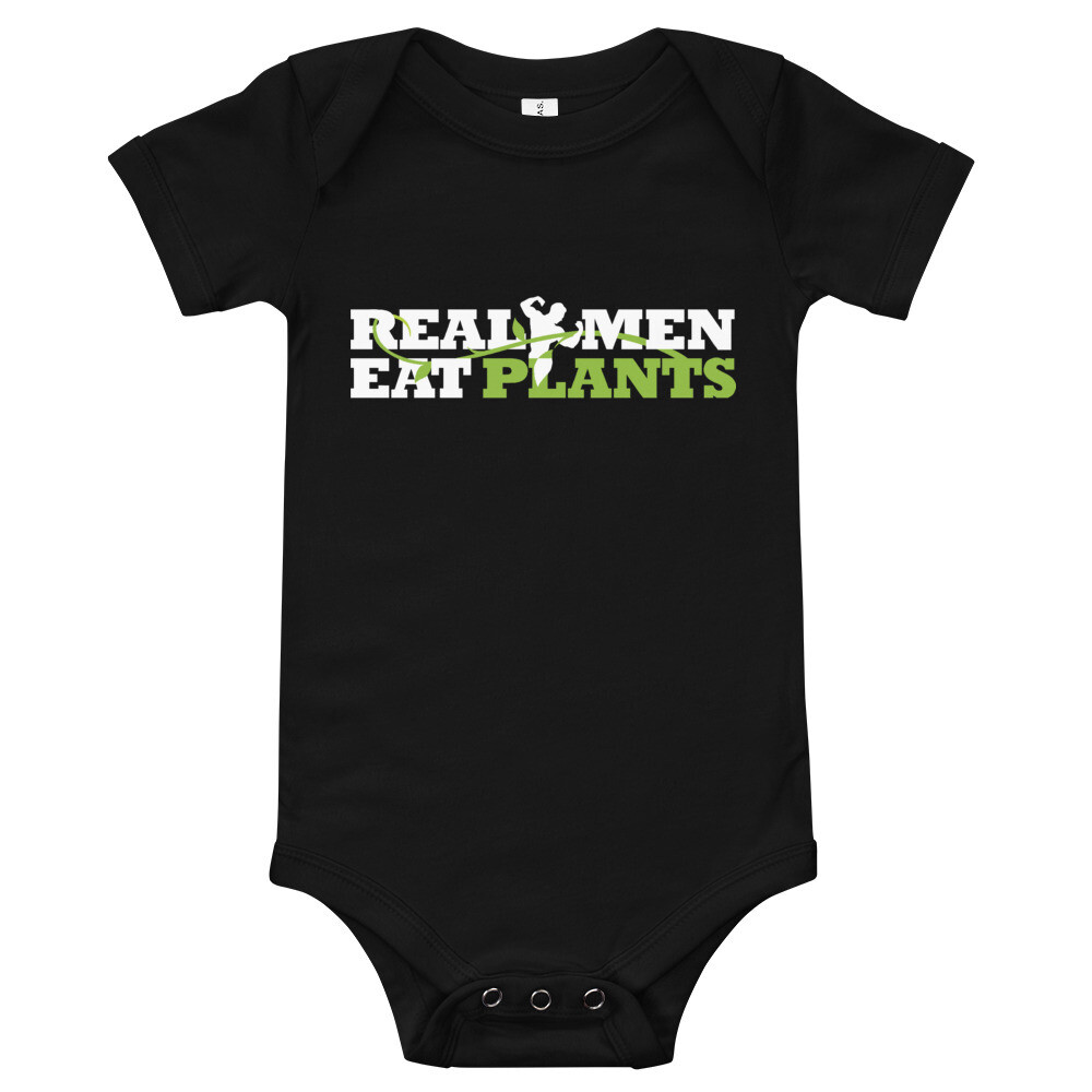 Real Men Eat Plants Baby Bodysuit Logo