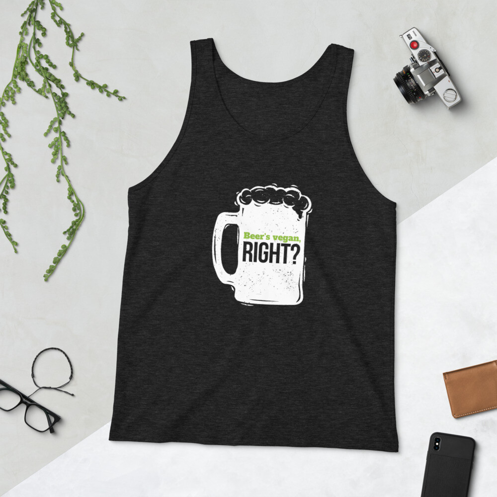 Real Men Eat Plants Statement Unisex Tank Top with Inside Logo