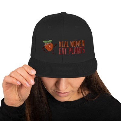 Real Women Eat Plants Peach Snapback Hat