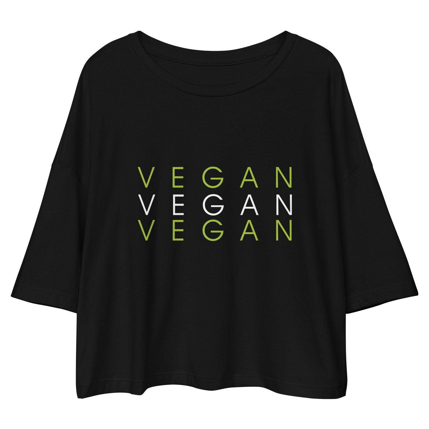 Vegan Women Crop Top Shirt 