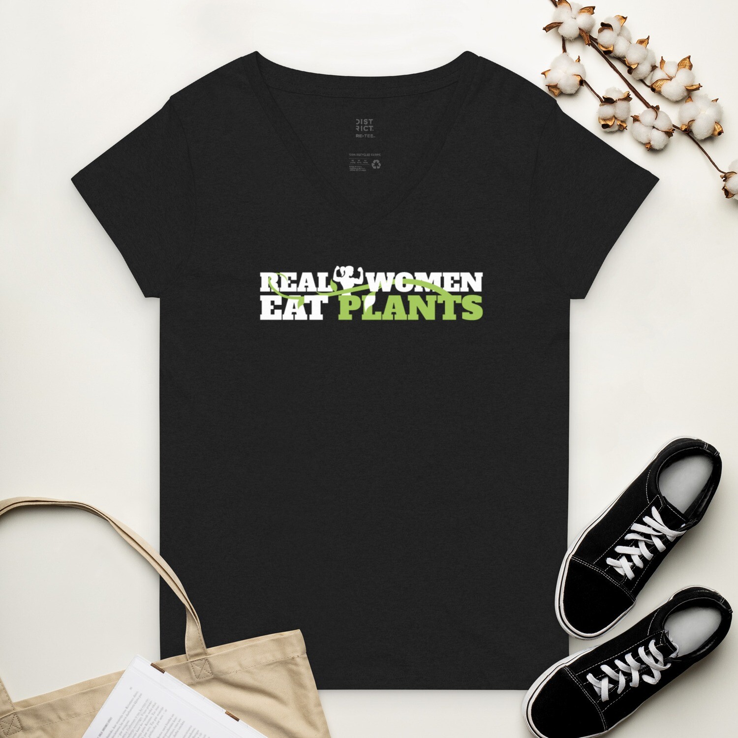 Real Women Eat Plants V-Neck Shirt 