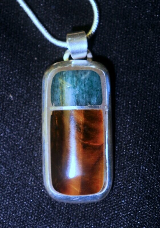 2 Stone inlay Pendant