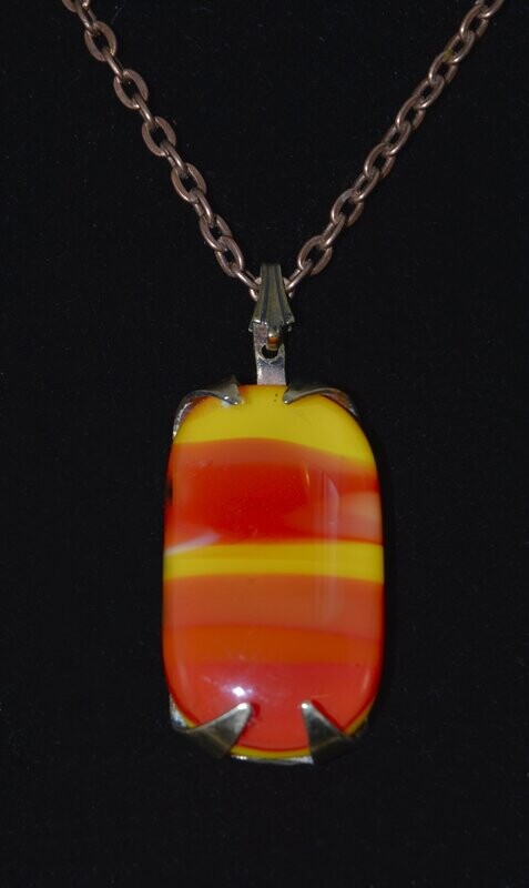 Re & Yellow glass pendant