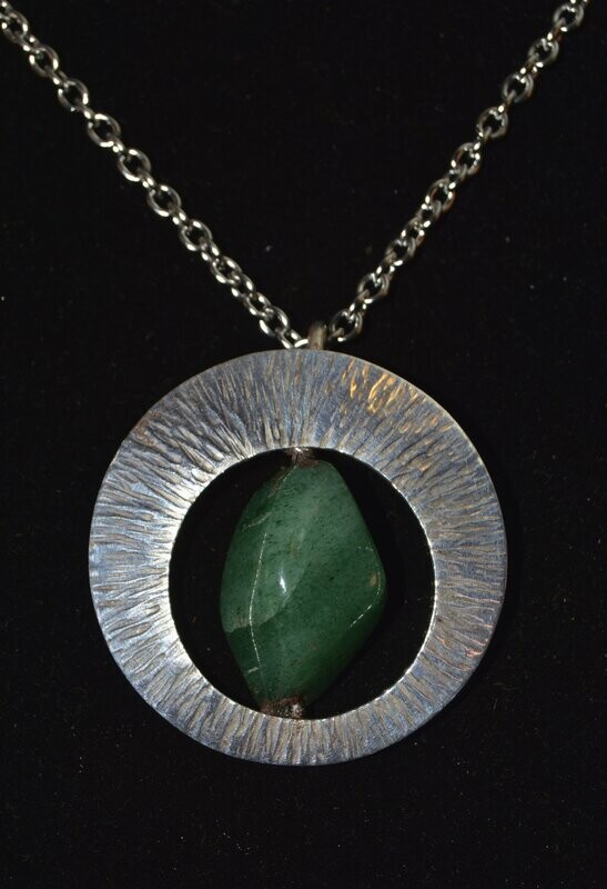 Natural Malachite is silver halo