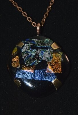 Black glass pendant