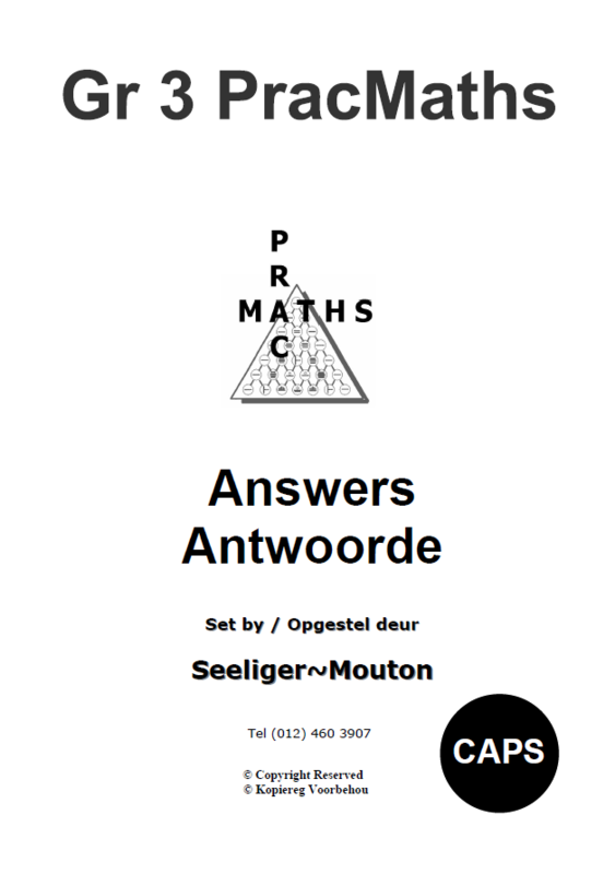 Gr 3 Prac Maths Answers/ Antwoorde