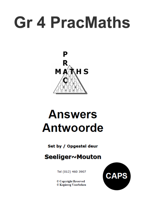 Gr 4 Prac Maths Answers/ Antwoorde