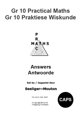 Gr 10 Prac Maths Answers/ Antwoorde