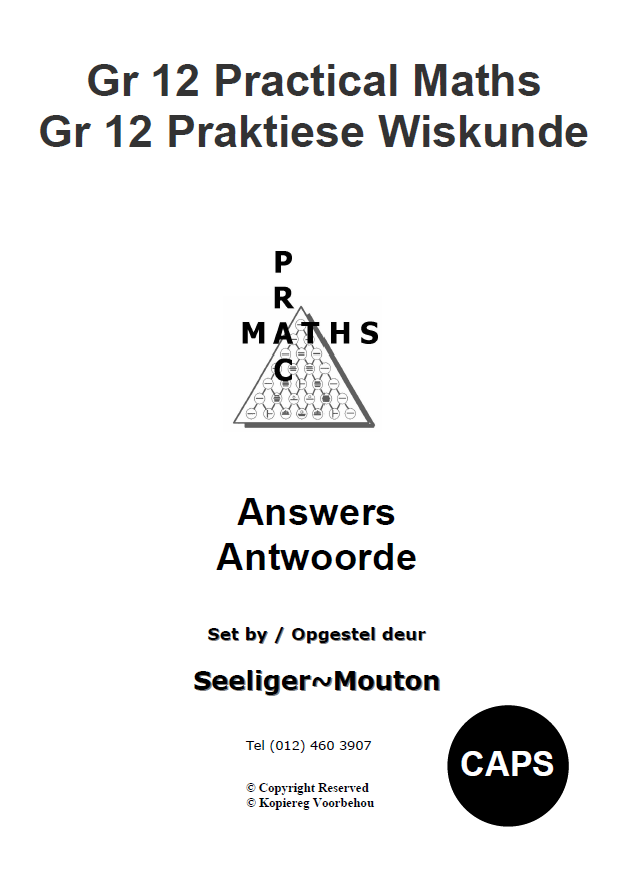 Gr 12 Prac Maths Answers/ Antwoorde