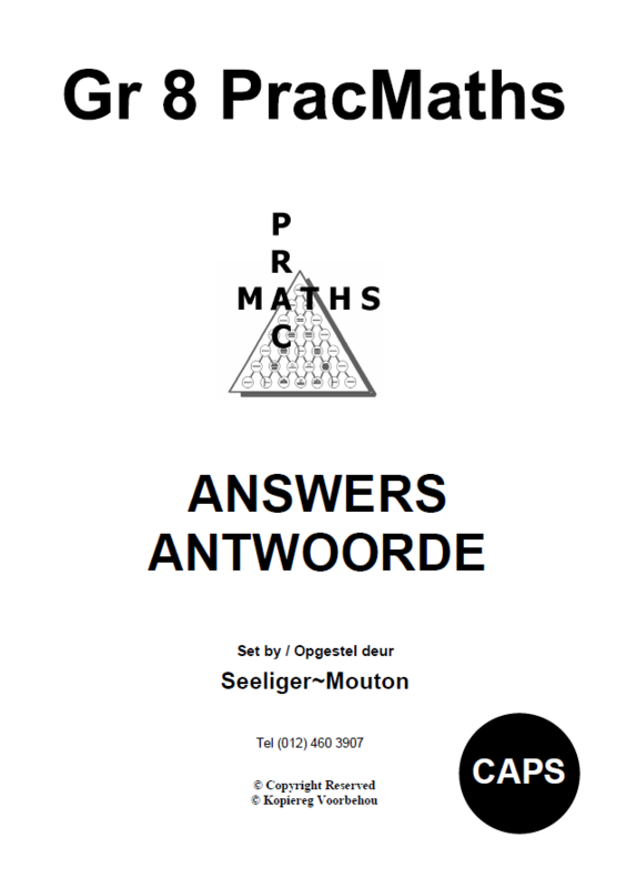 Gr 8 PracMaths Answers/ Antwoorde