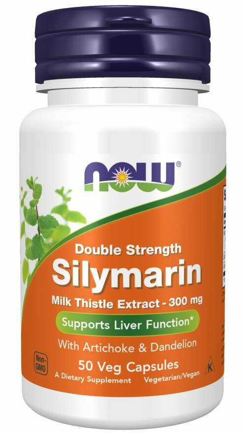 Silymarin Milk Thistle (300 mg Extract, Double Strength) 50 Capsules
