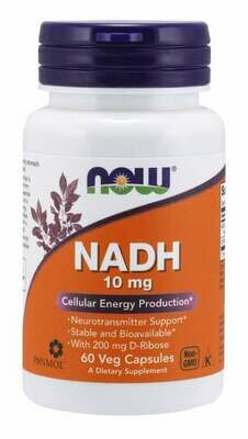 NADH (10 mg w/200 mg Ribose) 60 Capsules