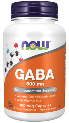 GABA (500 mg w/B-6) 100 Capsules