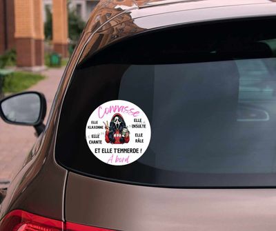 Stickers connasse à bord " Mama "