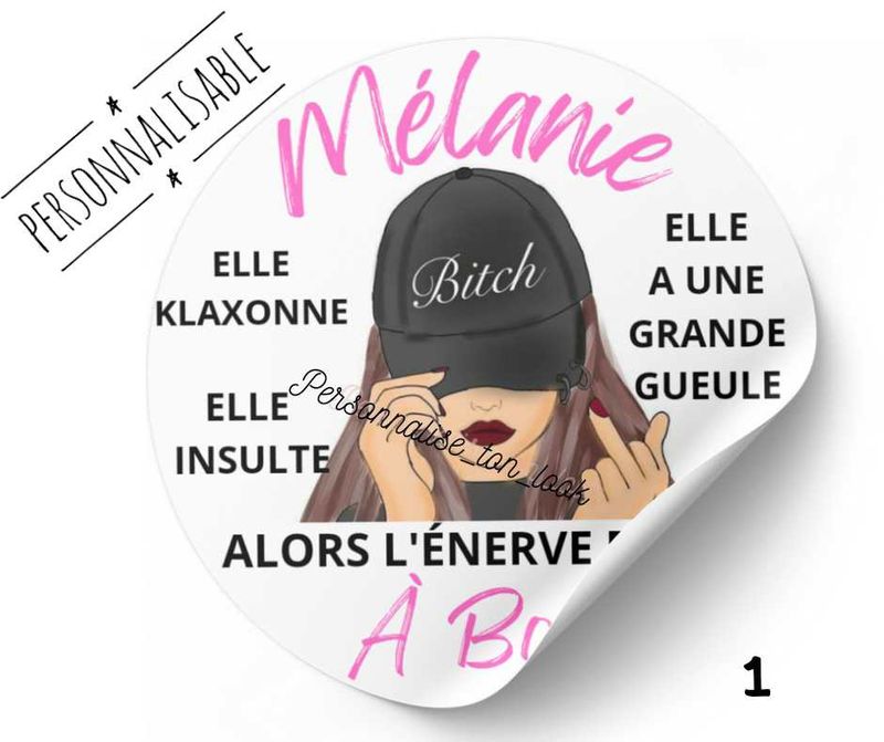 Stickers voiture humour personnalisable