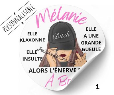 Stickers voiture humour personnalisable