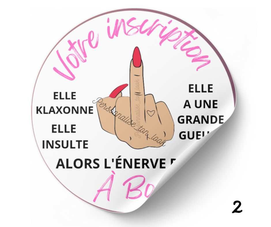 Stickers voiture humour personnalisable