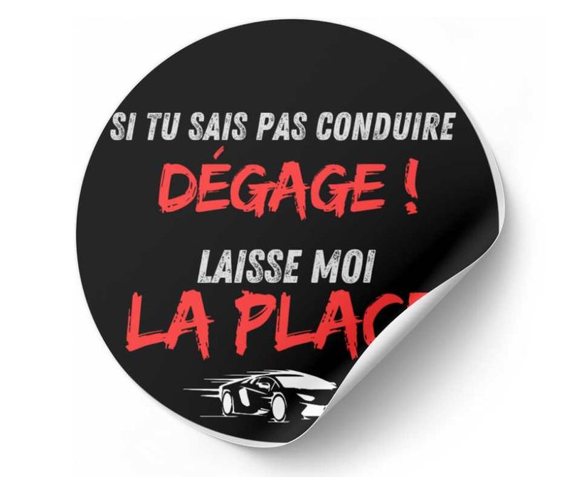 Stickers voiture humour &quot; Dégage &quot;