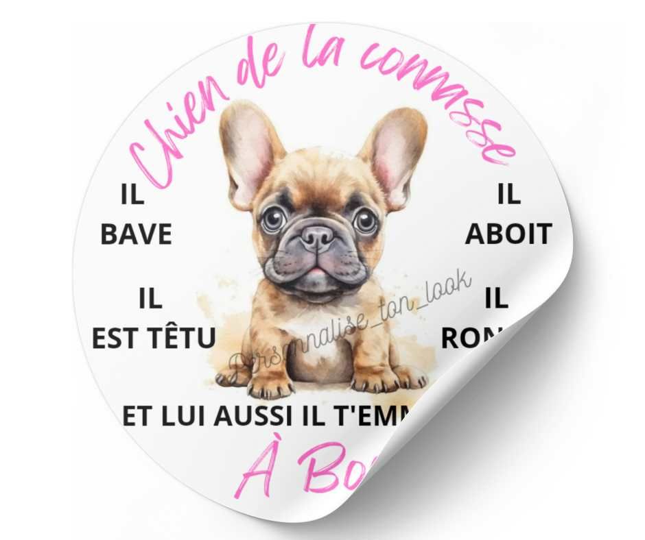 Stickers &quot; chien de la connasse &quot; pour voiture